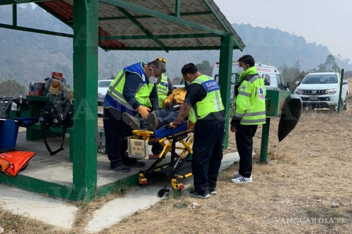 Brigadista se lesiona durante el combate al fuego en Sierra de Arteaga