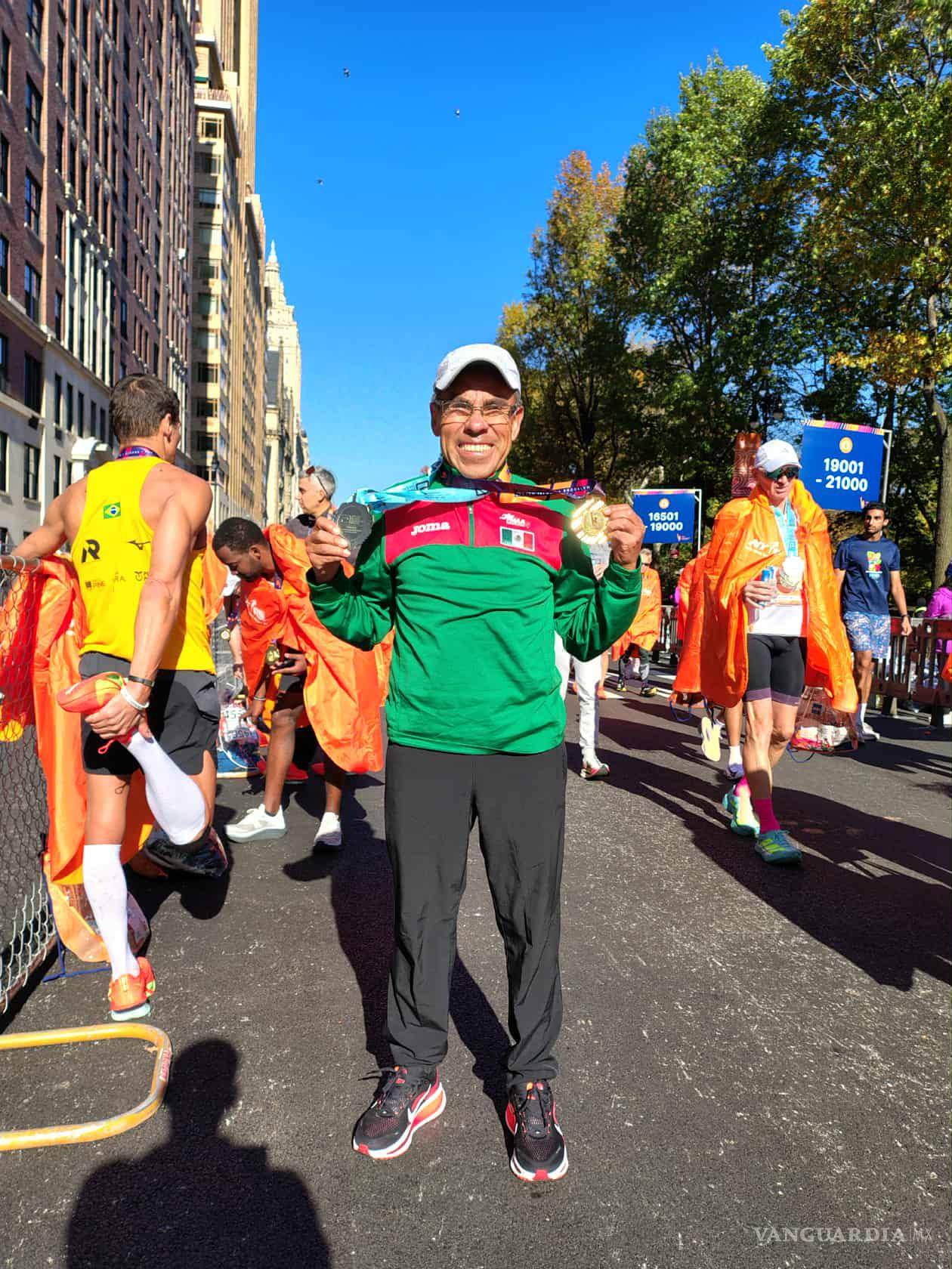 $!Sergio Colin Castillo, originario de Saltillo, representó a México en el Campeonato del Mundo por Grupos de Edad dentro del Maratón de Nueva York 2025.