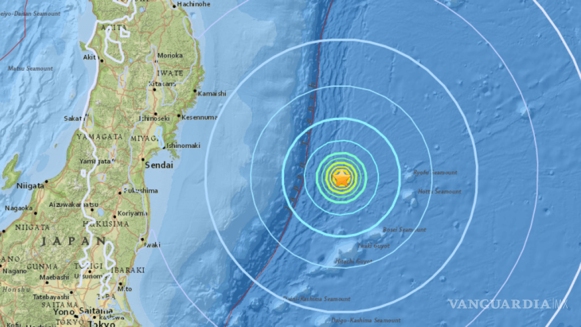 Sacude terremoto de 7.3 grados al norte de Japón, emiten alerta de tsunami