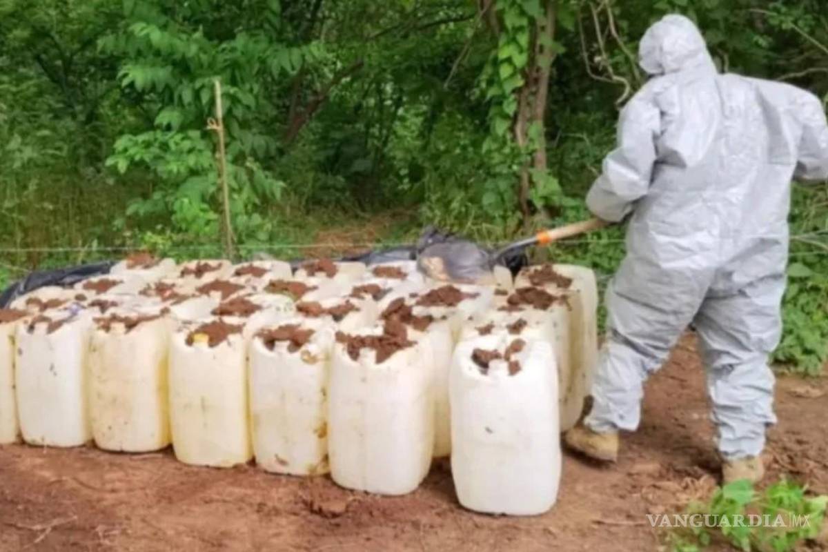 Encuentran 4 mil litros de sustancias químicas en Sinaloa