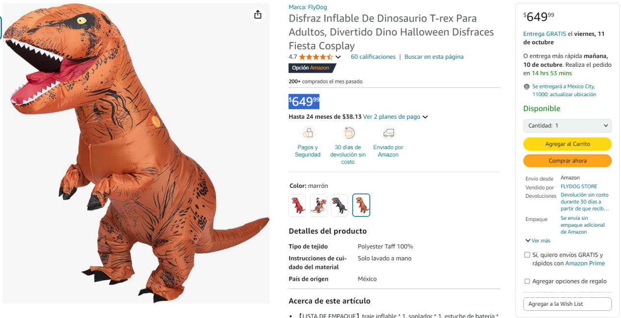 $!Amazon: Estos son los mejores disfraces inflables para Halloween que puedes encontrar