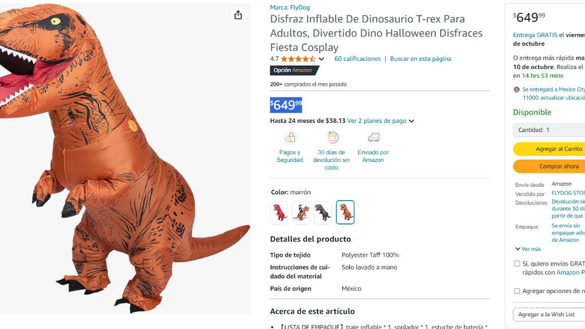 $!Amazon: Estos son los mejores disfraces inflables para Halloween que puedes encontrar