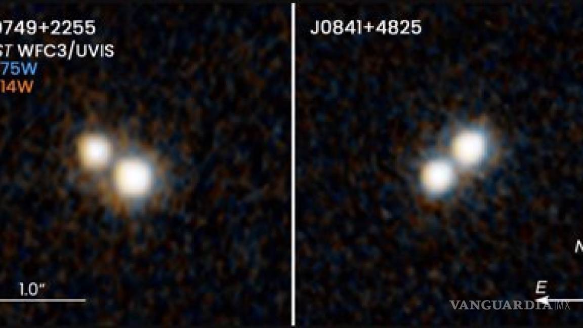 Detectan una rareza cósmica: dos cuásares dobles en galaxias en fusión