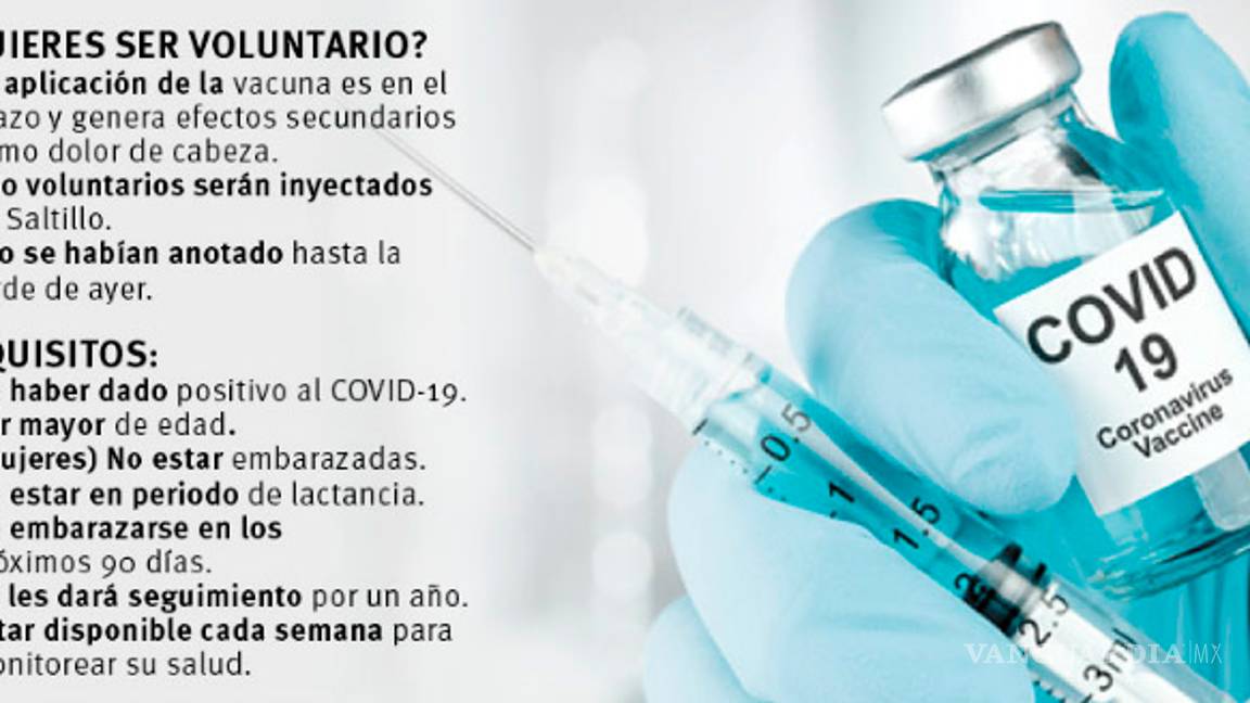 $!Suman 450 los saltillenses anotados para aplicarse la vacuna experimental contra el COVID; serán 600