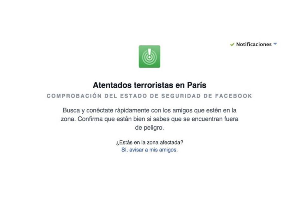 Facebook activa botón “Estoy bien” tras atentados en París