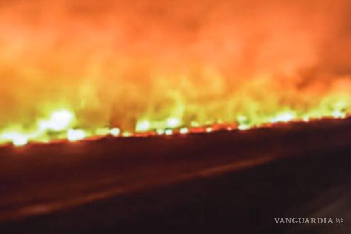 Arrasa mega incendio en Allende, Coahuila; se extiende al menos 4 kilómetros
