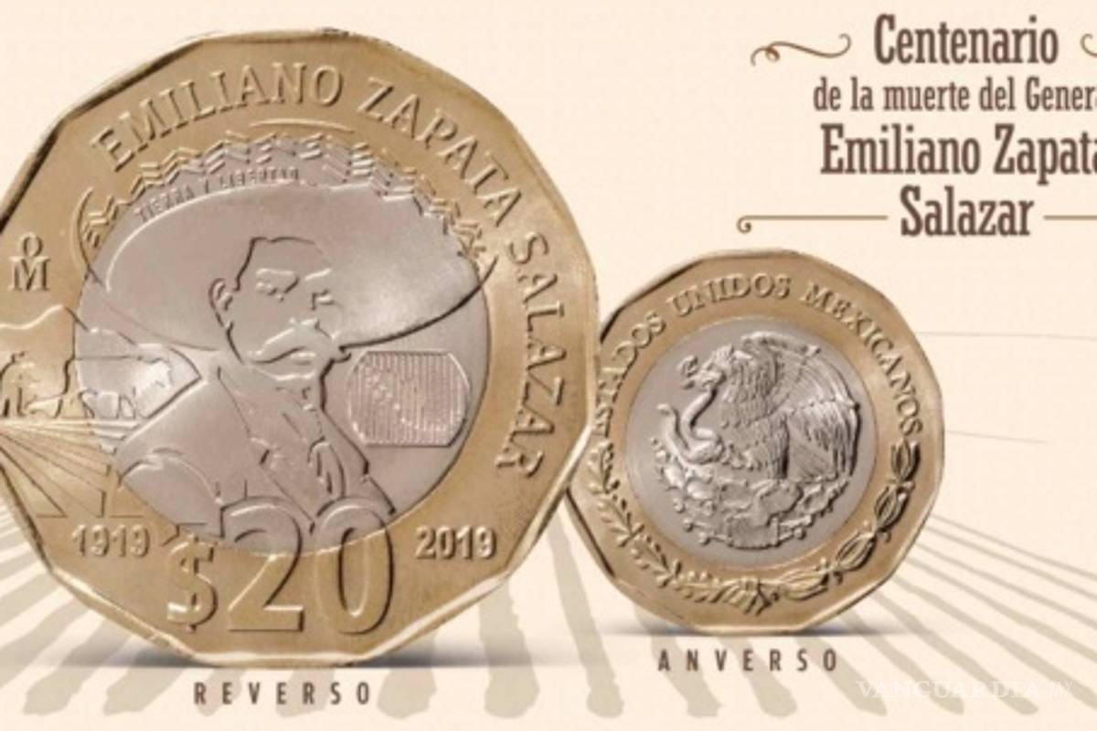 Circula en México nueva moneda de 20 pesos