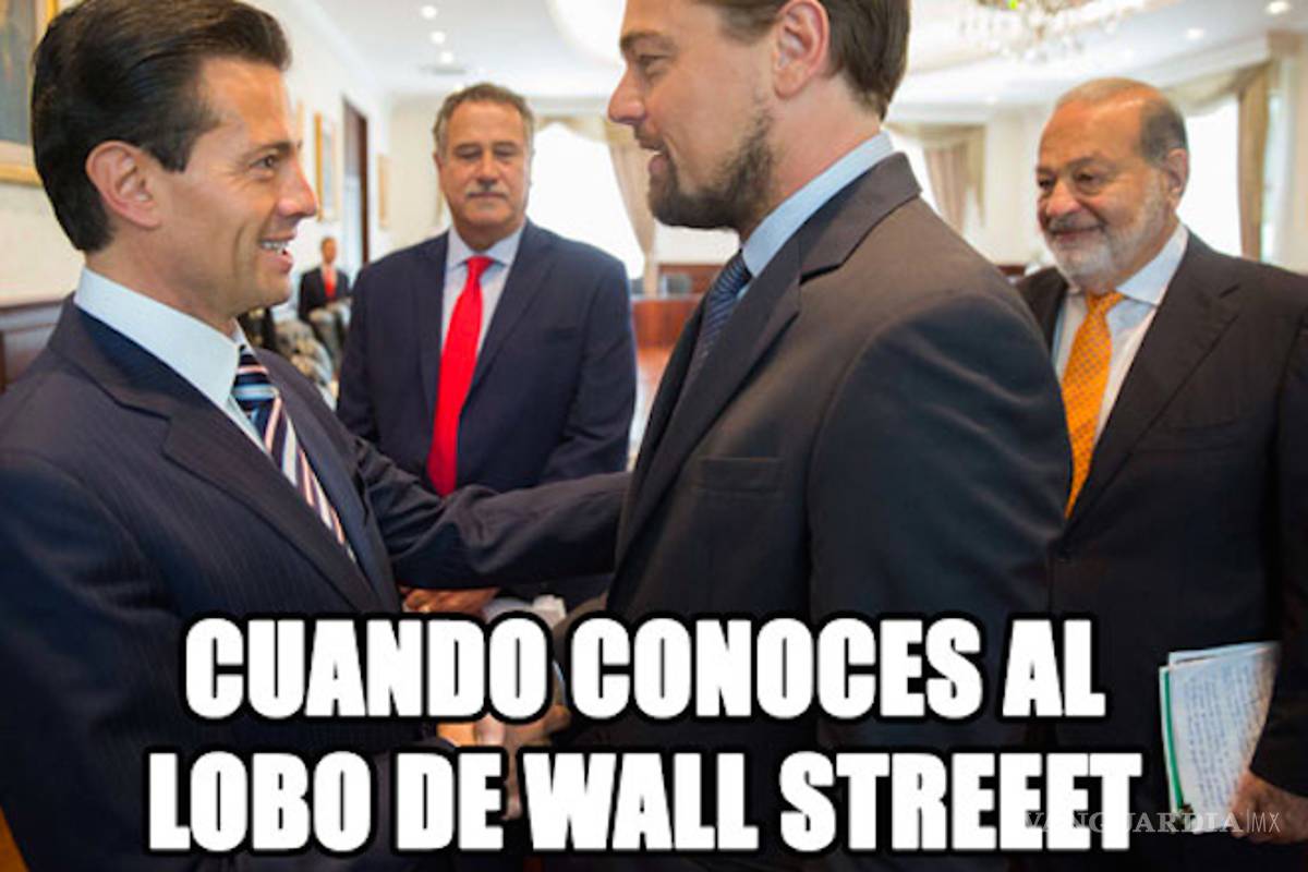 $!Reunión de Peña y Di Caprio desatan memes