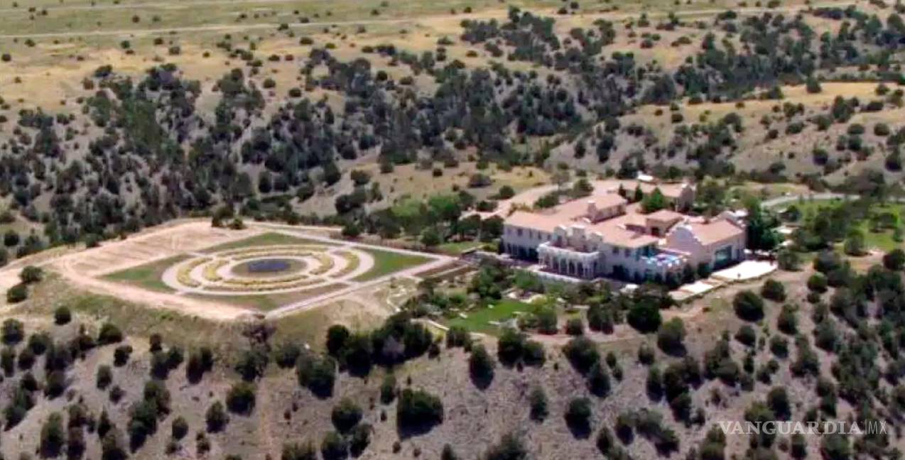 $!Vista aérea del rancho Zorro de Jeffrey Epstein el 8 de julio de 2019 en Stanley, Nuevo México.