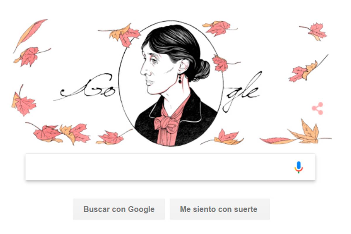 Virginia Woolf es homenajeada por Google en su 136 aniversario