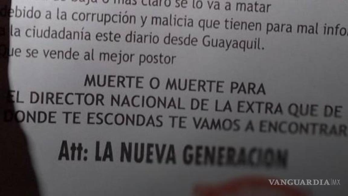 Amenazan al diario Extra y atacan a canal de TV en Ecuador; cartel mexicano estaría detrás