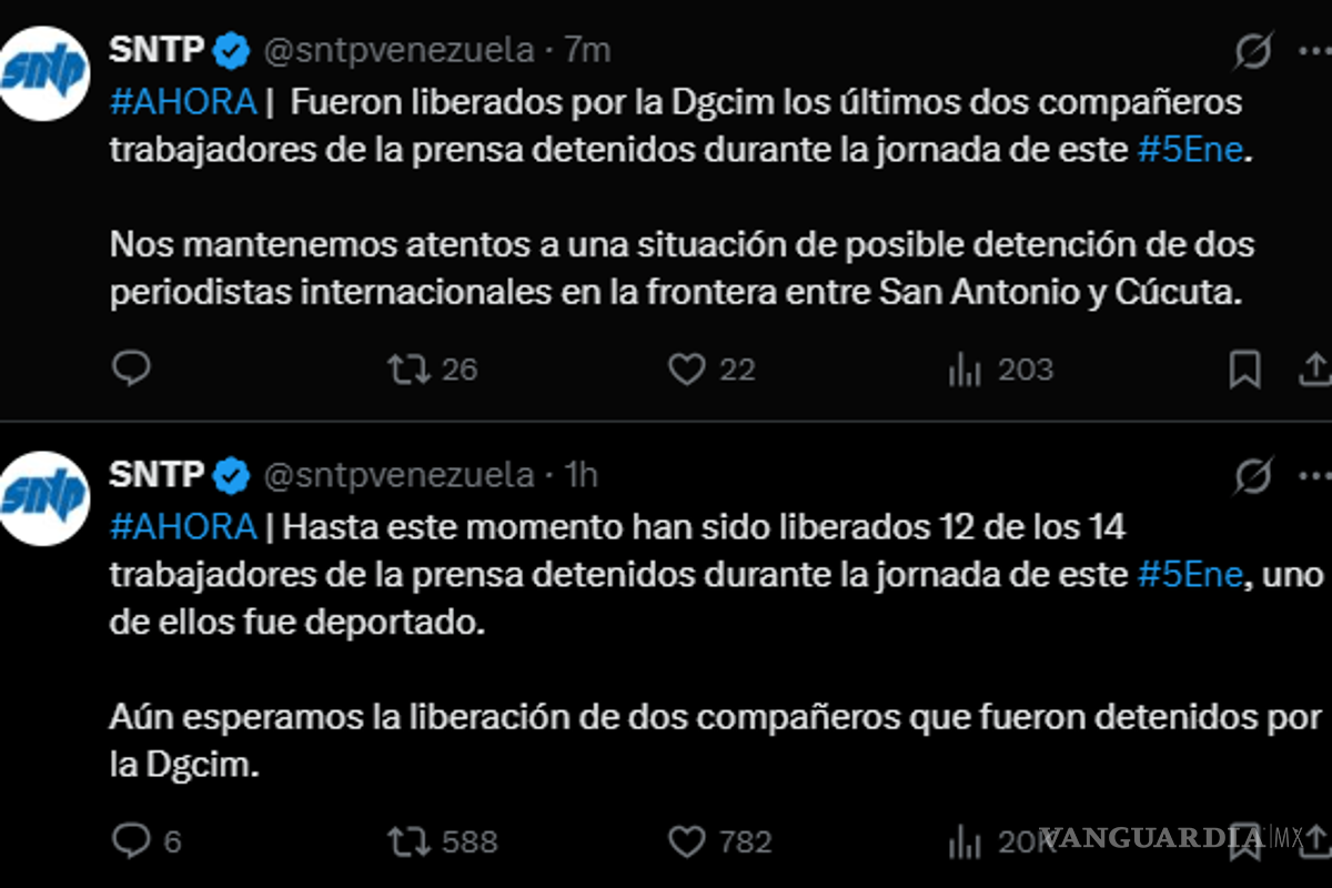$!Sindicato en Venezuela denunció la captura de 14 periodistas durante sesión de Asamblea Nacional
