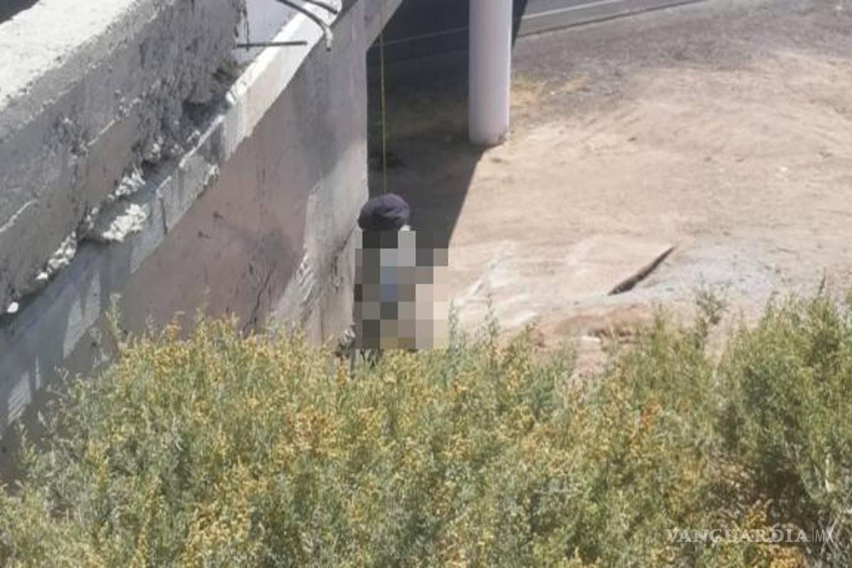 Localizan a hombre colgado en puente sobre la carretera Saltillo-Torreón