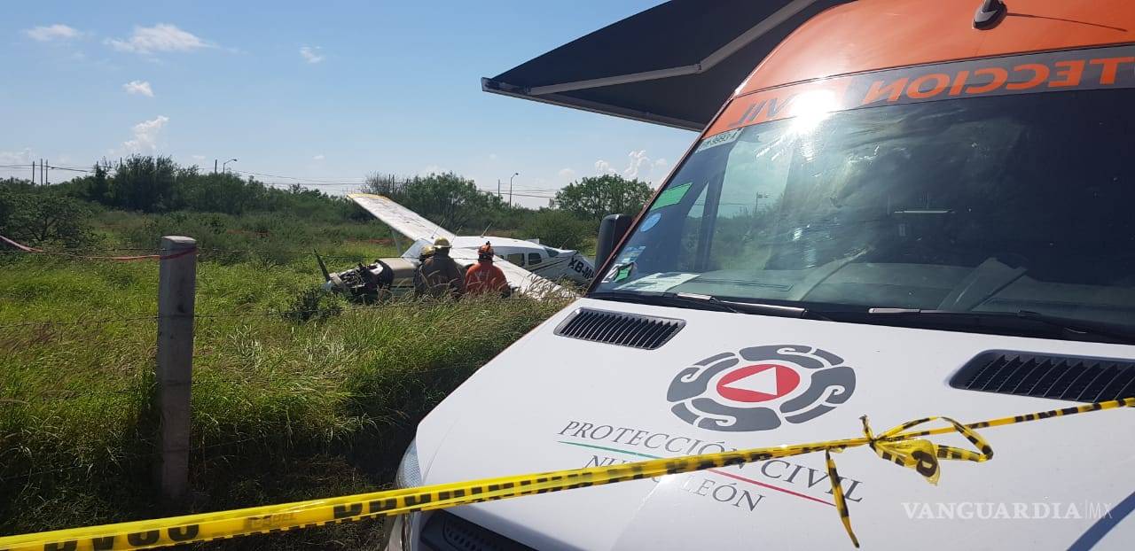 $!Se desploma avioneta en Nuevo León; piloto resulta lesionado