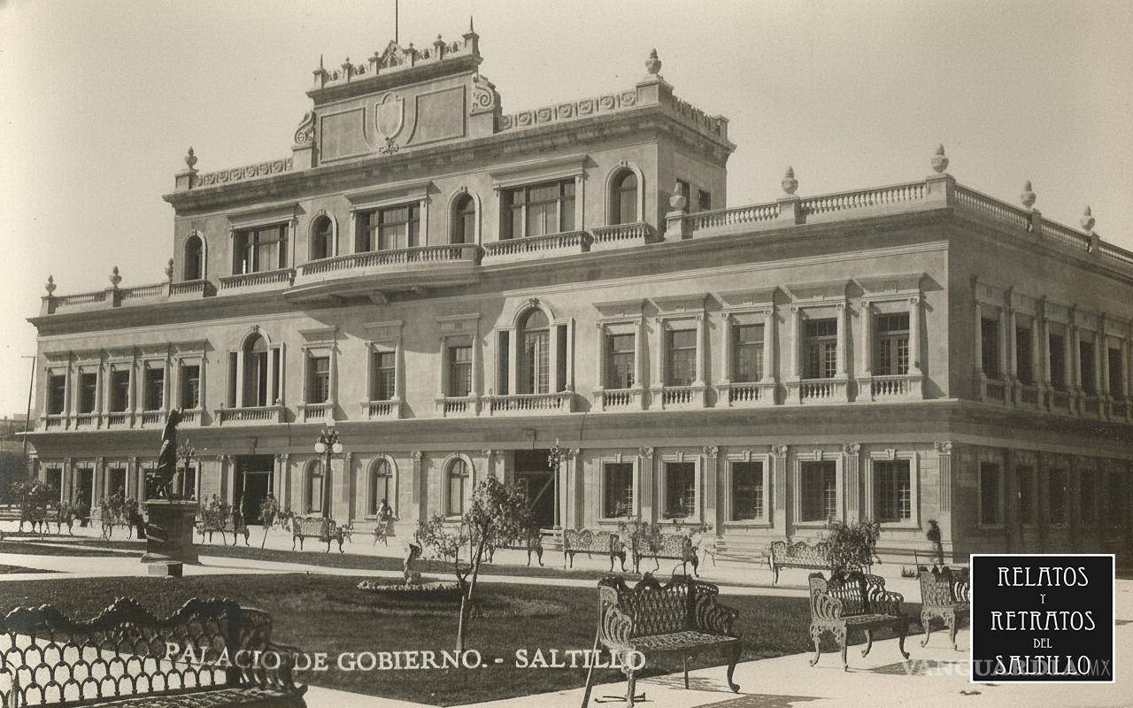 $!El Palacio de Gobierno luce su tercer piso recién inaugurado en la imagen publicada en el Diario del Norte en septiembre de 1928.