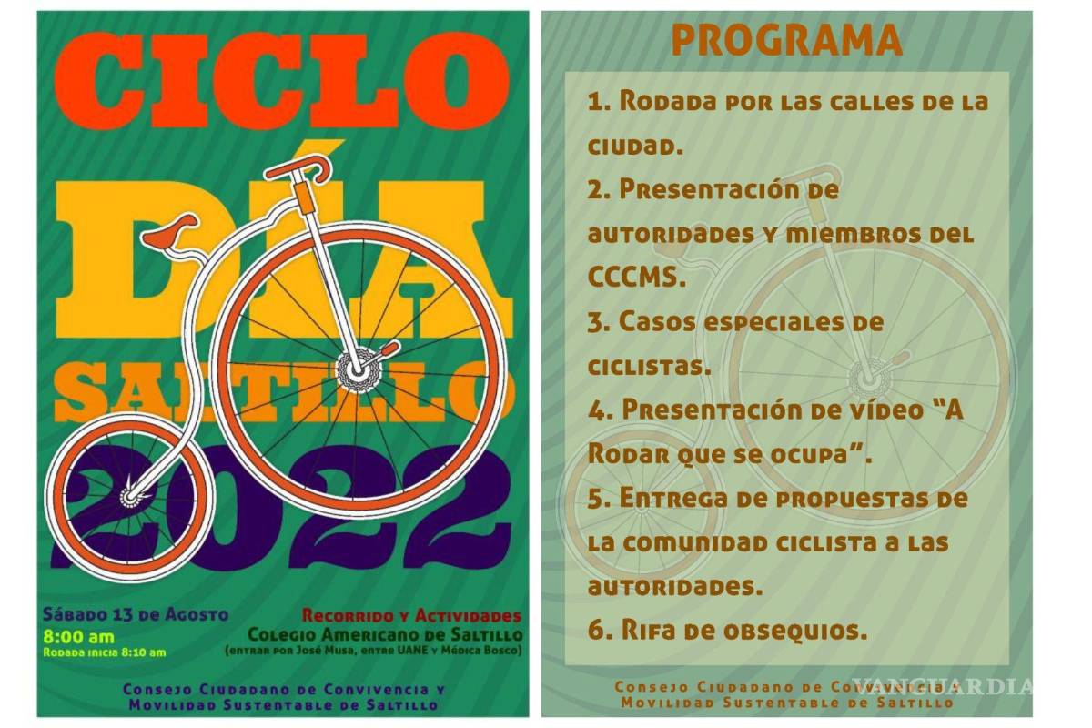 Invitan a Ciclo Día Saltillo en favor de la movilidad sustentable