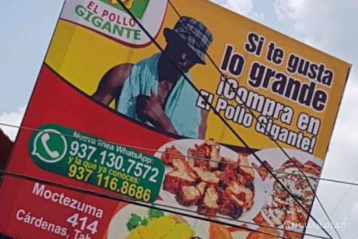 Aparece 'El negro de WhatsApp' en anuncio espectacular en Tabasco