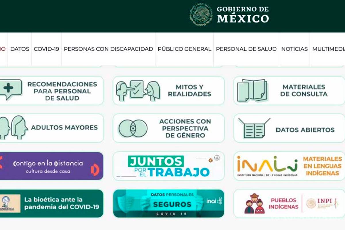 Portal oficial sobre COVID-19 del Gobierno Federal colapsa