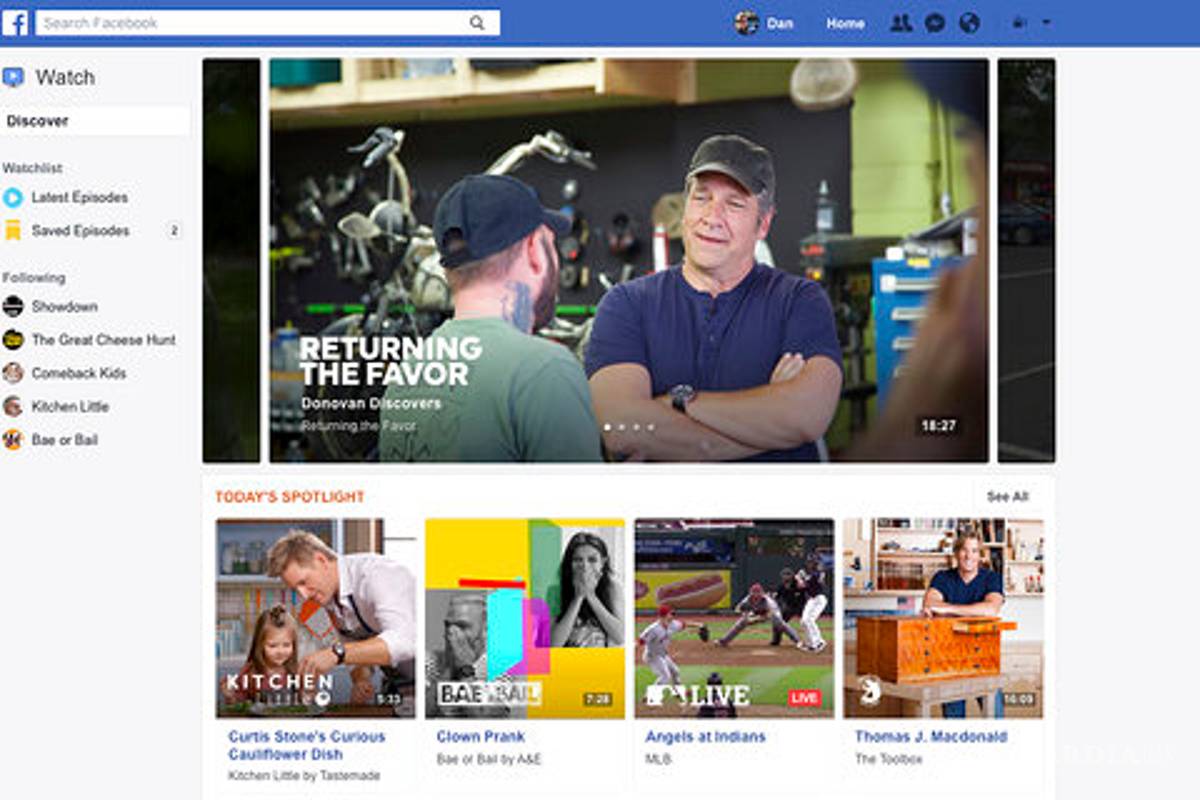Facebook lanza la nueva sección de videos Watch