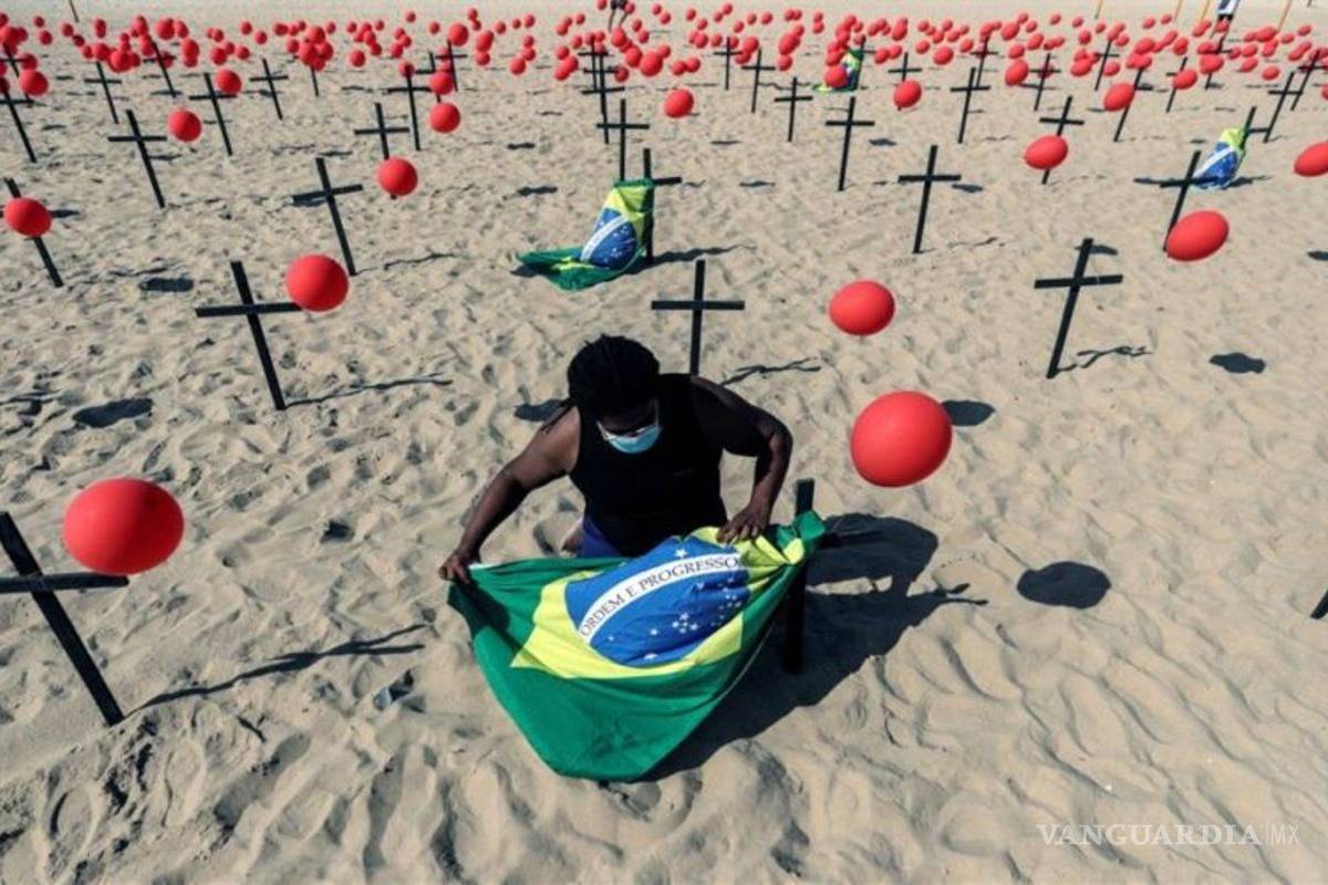 Brasil registra más de mil 200 muertes por COVID por tercer día seguido