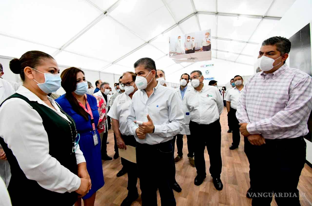 $!Con homenaje a los fallecidos por COVID-19, inauguran Hospital Móvil de Monclova