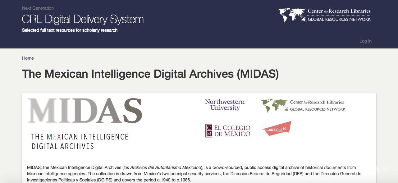 $!Lanzan la plataforma digital MIDAS, los archivos de secretos del 1968