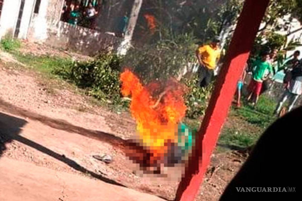 Detienen a 6 personas en Chiapas por linchar y prender fuego a supuesto violador