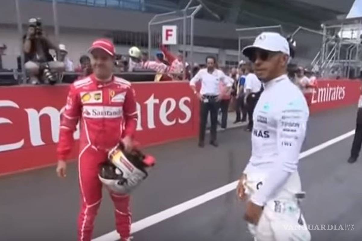 Hamilton se niega a darle la mano a Vettel