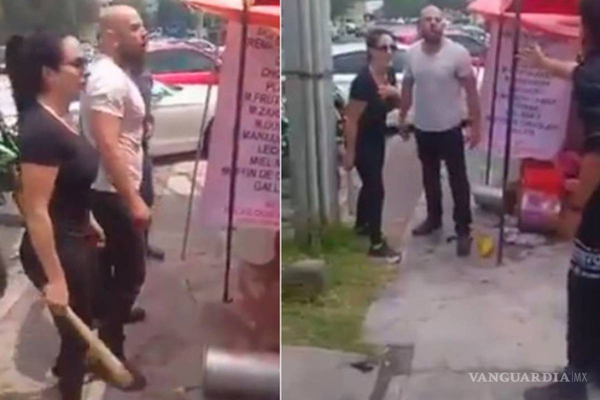 &quot;Lady Bat&quot; y &quot;Lord Maestro Limpio&quot; agreden a vendedor de nieves por 'invadir' su espacio (Video)