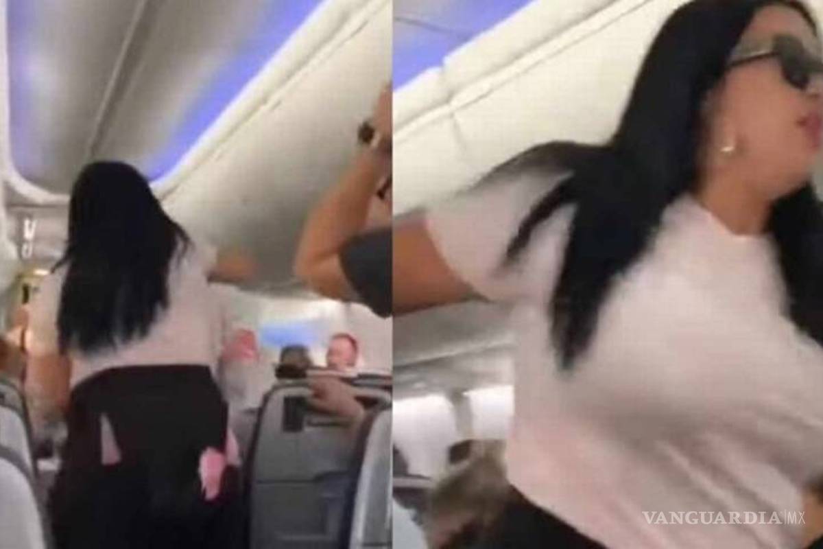 Celosa mujer golpea a su novio en un avión, por ver a la azafata