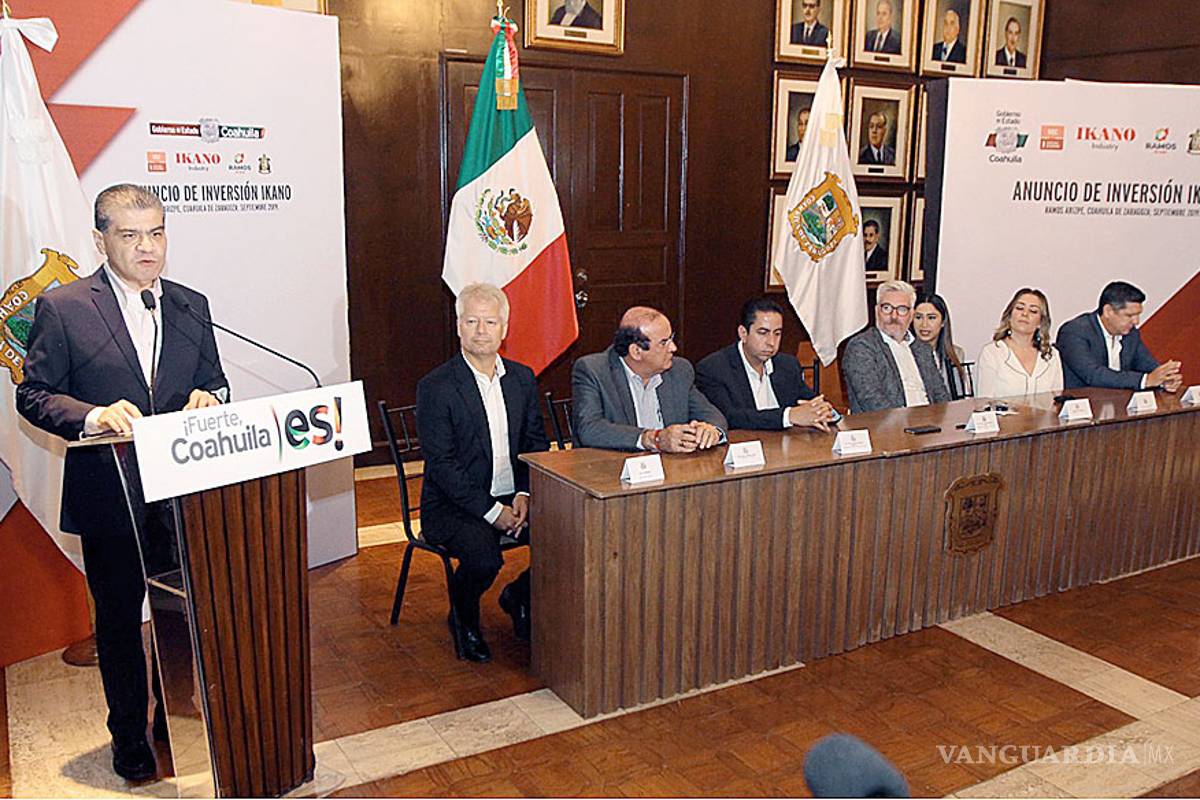 Anuncia Miguel Riquelme llegada de Ikano Group a Coahuila; será la primera planta fuera de Europa