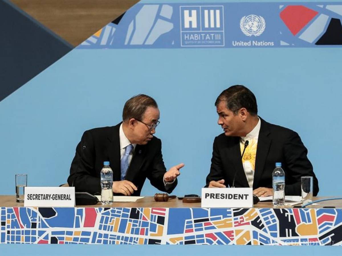 $!Ban Ki-moon llama a construir ciudades del futuro en inicio de Habitat III