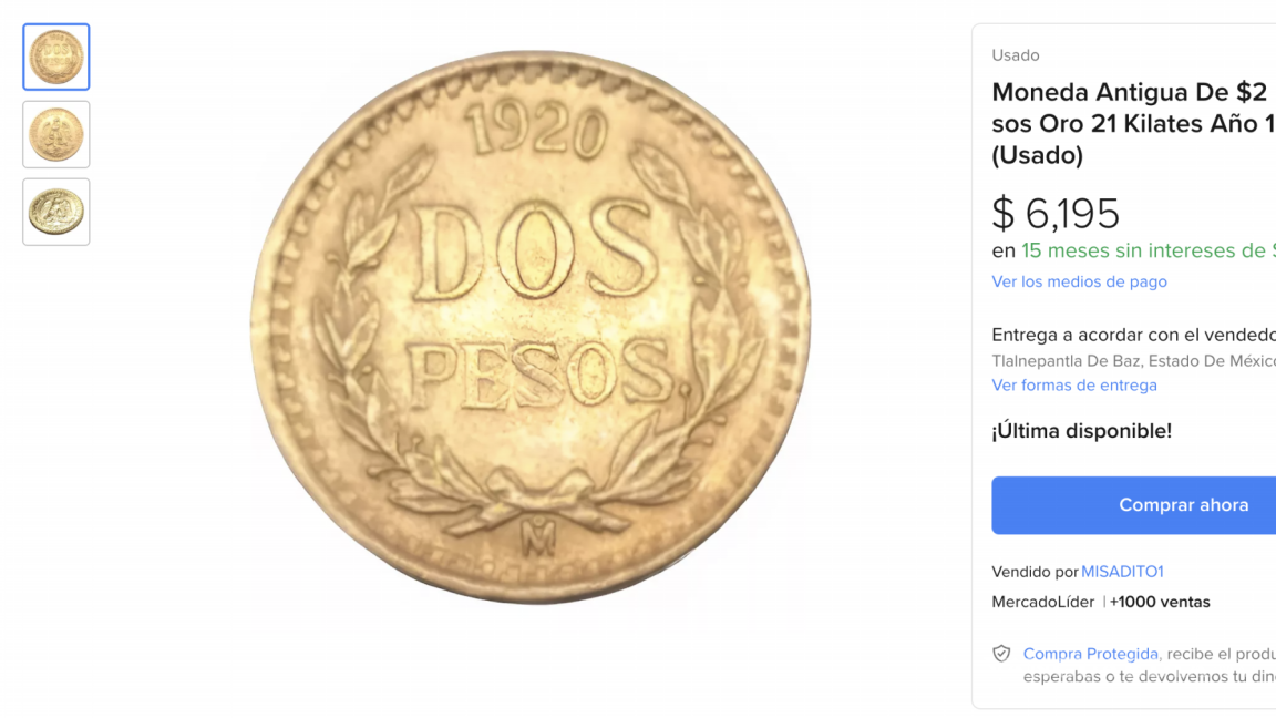 Moneda mexicana de 2 pesos se vende en más de 6 mil pesos; ¿tienes una en casa?