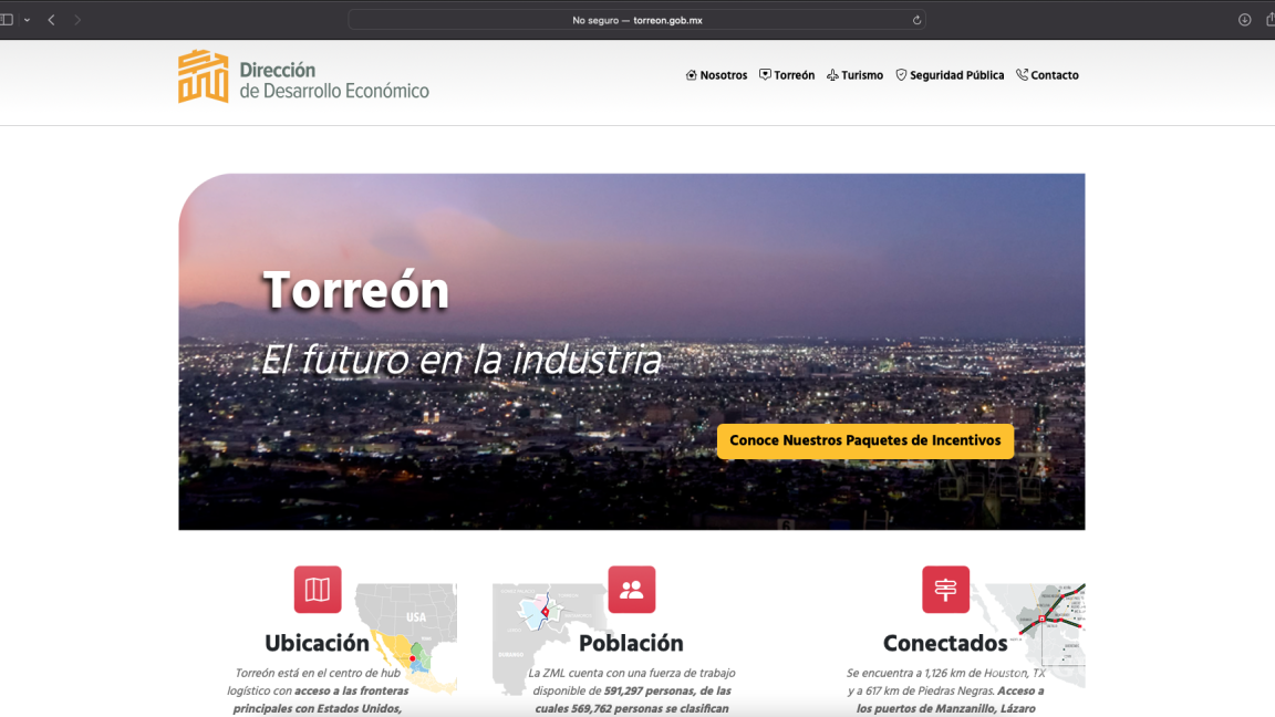 ¿Ya la conoces? Esta es la nueva pagina web de la Dirección de Desarrollo Económico de Torreón