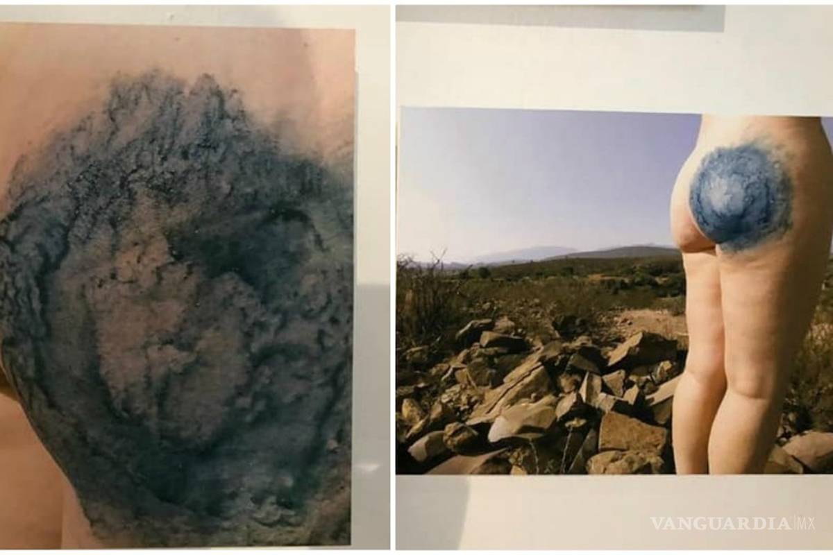 Artista argentina orina arte rupestre en Coahuila