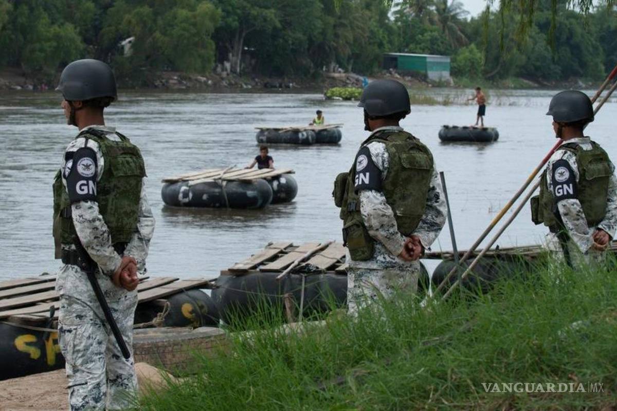 Guardia Nacional refuerza seguridad en río Suchiate