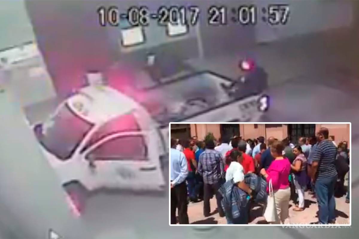 Maestros irrumpen en el Palacio de Gobierno de Coahuila; exigen justicia por homicidio de profesor