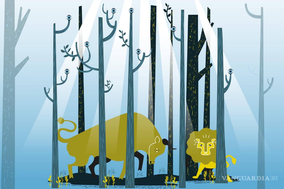 $!Representación del encuentro entre el toro y el león en Saltillo.