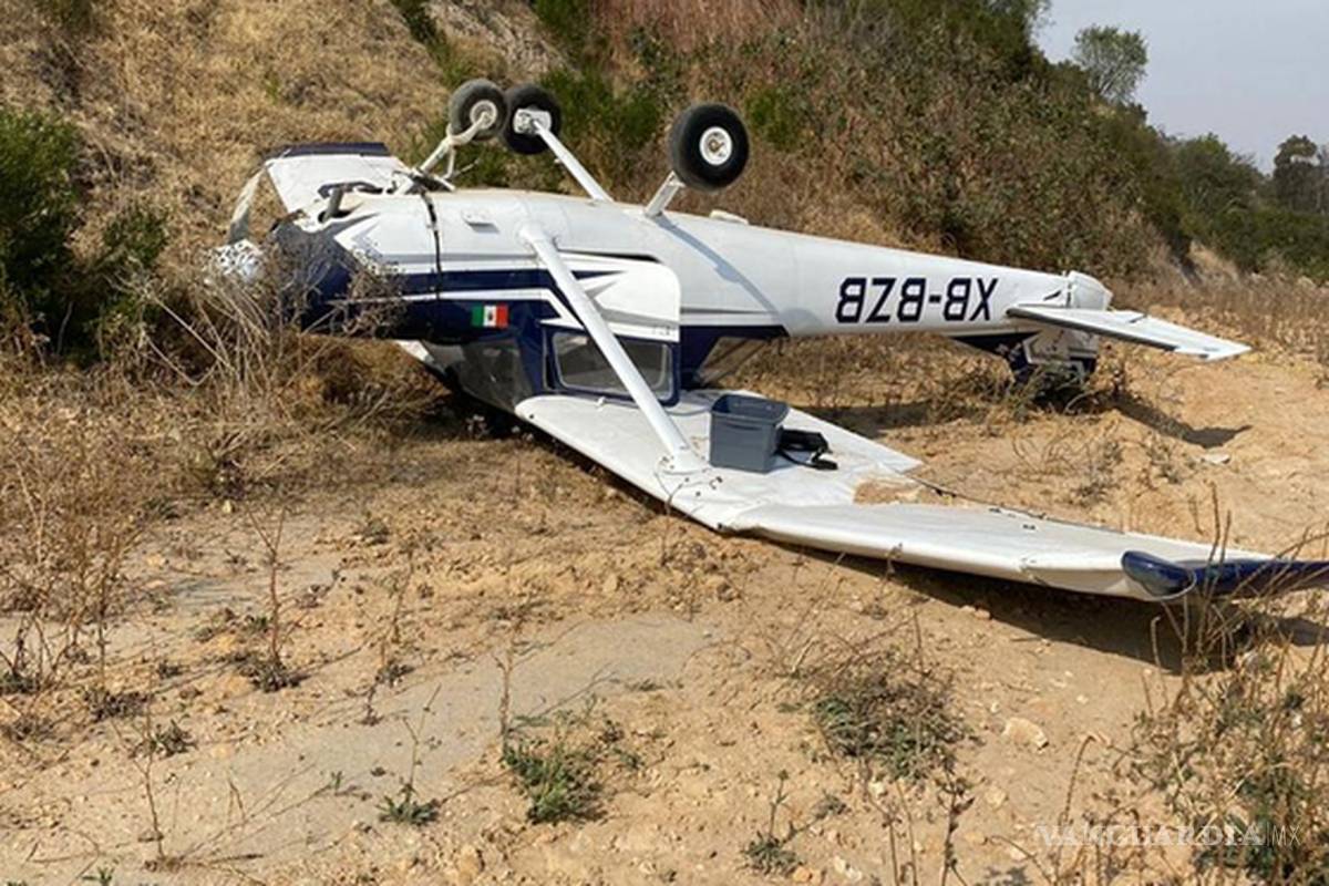 Se desploma avioneta en Atizapán de Zaragoza, Edomex; hay dos lesionados