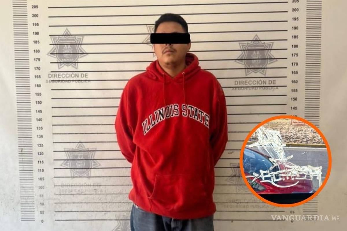 Detienen a hombre tras rayar unidad del programa ‘Aquí Vamos Gratis’ en Saltillo