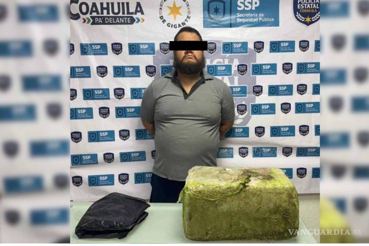 Detienen a hombre con 10 kilos de mariguana en Piedras Negras