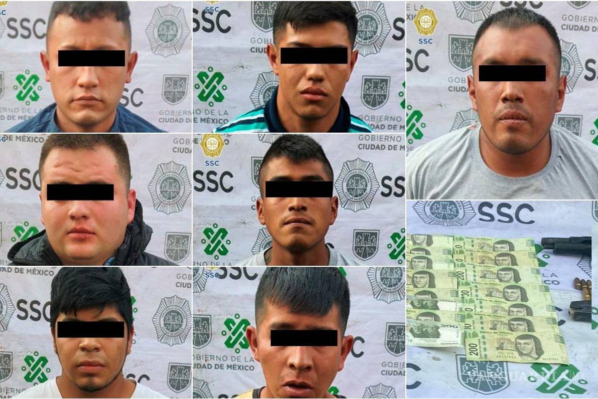 Capturan a siete miembros de la Unión Tepito; tres son menores de edad