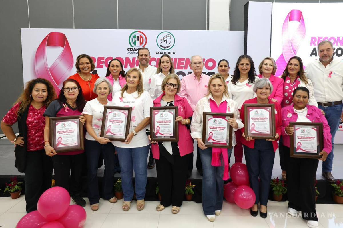 Reconoce PRI Coahuila a asociaciones y mujeres que luchan contra el cáncer de mama