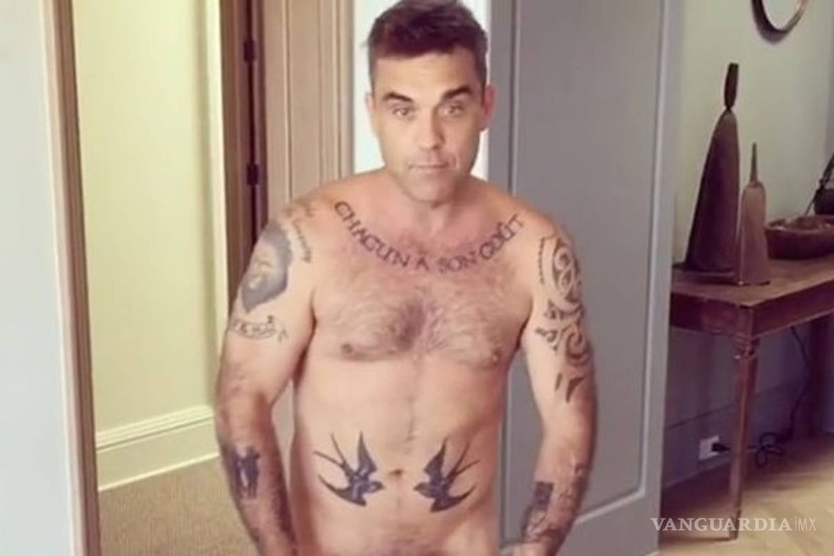 Robbie Williams se desnuda en Instagram