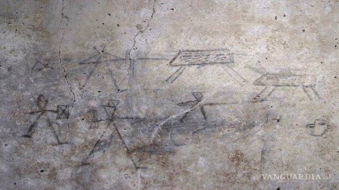 Descubren dibujos hechos por niños en las ruinas de Pompeya