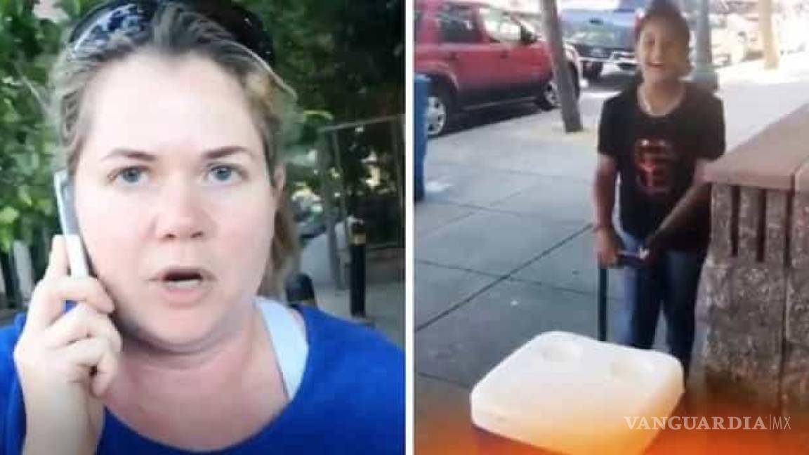 Mujer blanca intentó llamar a la policía para denunciar a niña que vendía agua embotellada