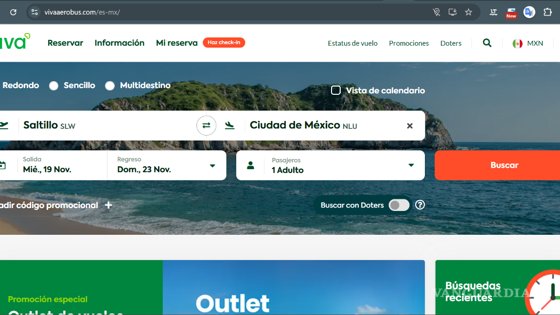 $!De Saltillo a CDMX sin escalas: Viva Aerobus ya ofrece vuelos directos desde el Aeropuerto Internacional Plan de Guadalupe