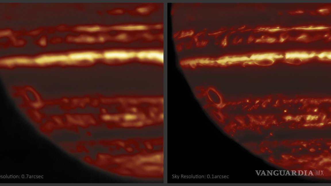 Astrónomos regiones brillantes de Júpiter, las fotos más nítidas desde la Tierra
