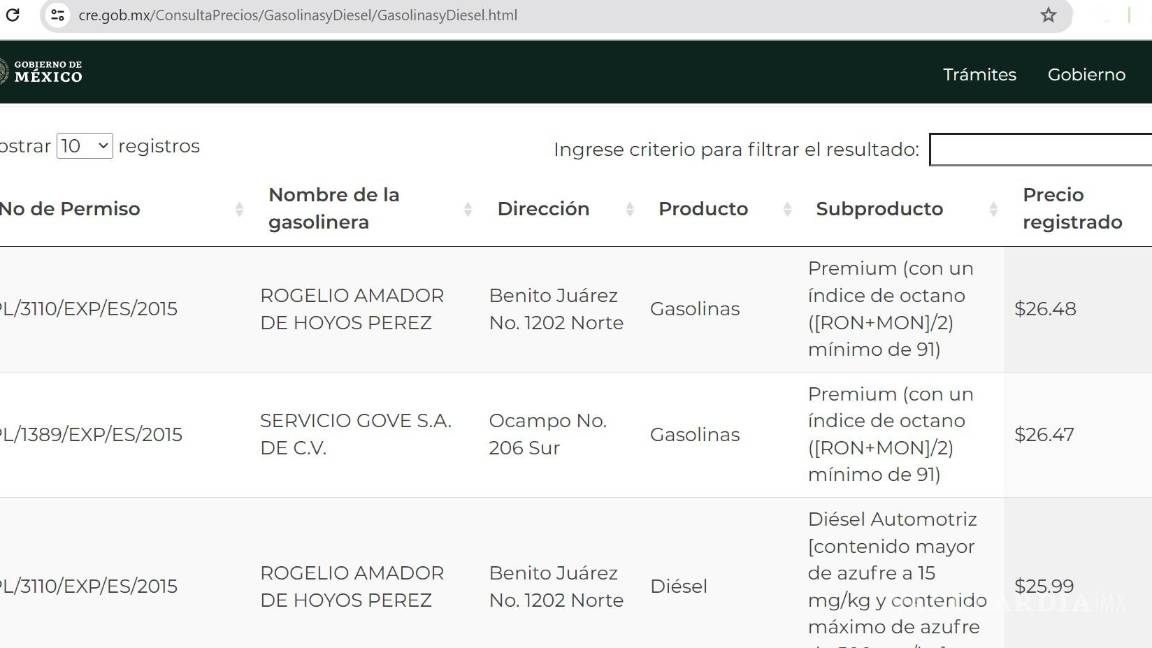 $!Esta es la gasolinera en Allende que vende la Premium en 26.48 pesos.