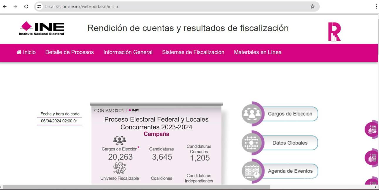 $!El INE habilitó este portal para dar cuenta del avance en los gastos que tienen los candidatos a las alcaldías.
